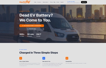 EV charging service website example