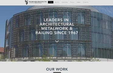 Construction company website example