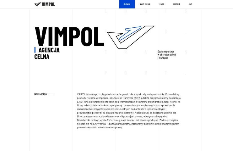 Customs agency website in Poland