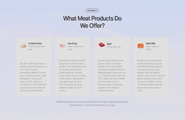 One-page landing page for a Polish wholesale company