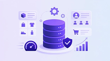 The site's database: storing products, enquiries and users