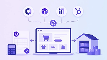 Site integration with accounting and warehouse inventory