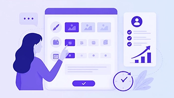 A smart brief form gathers the client's requirements step by step