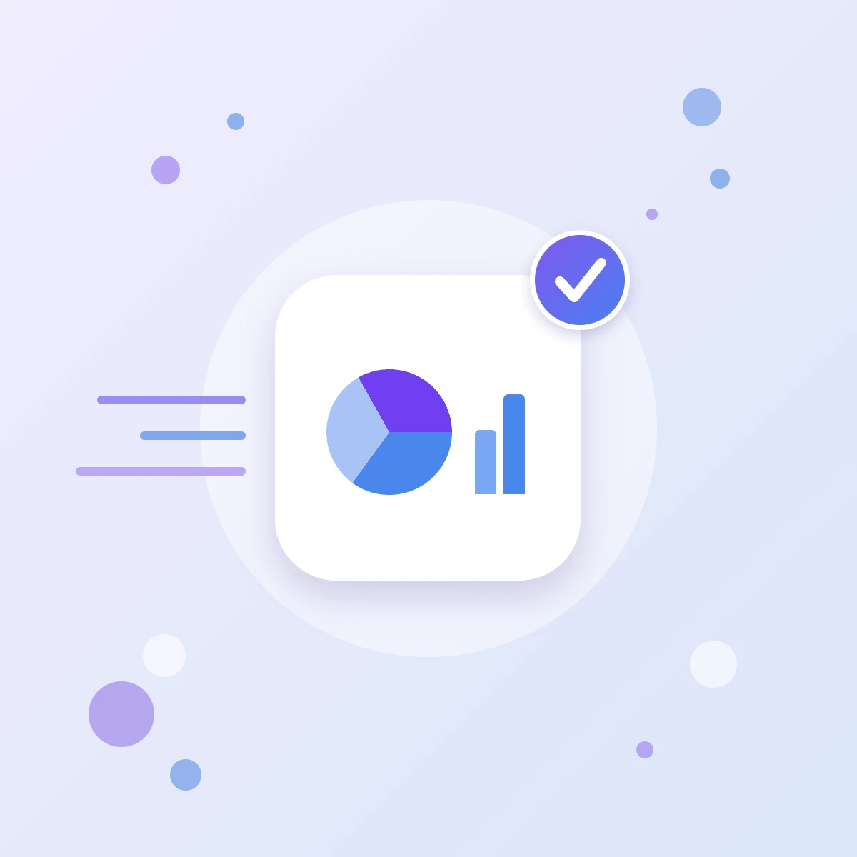 Data Studio report icon: a pie chart and bars, one report for your site and advertising