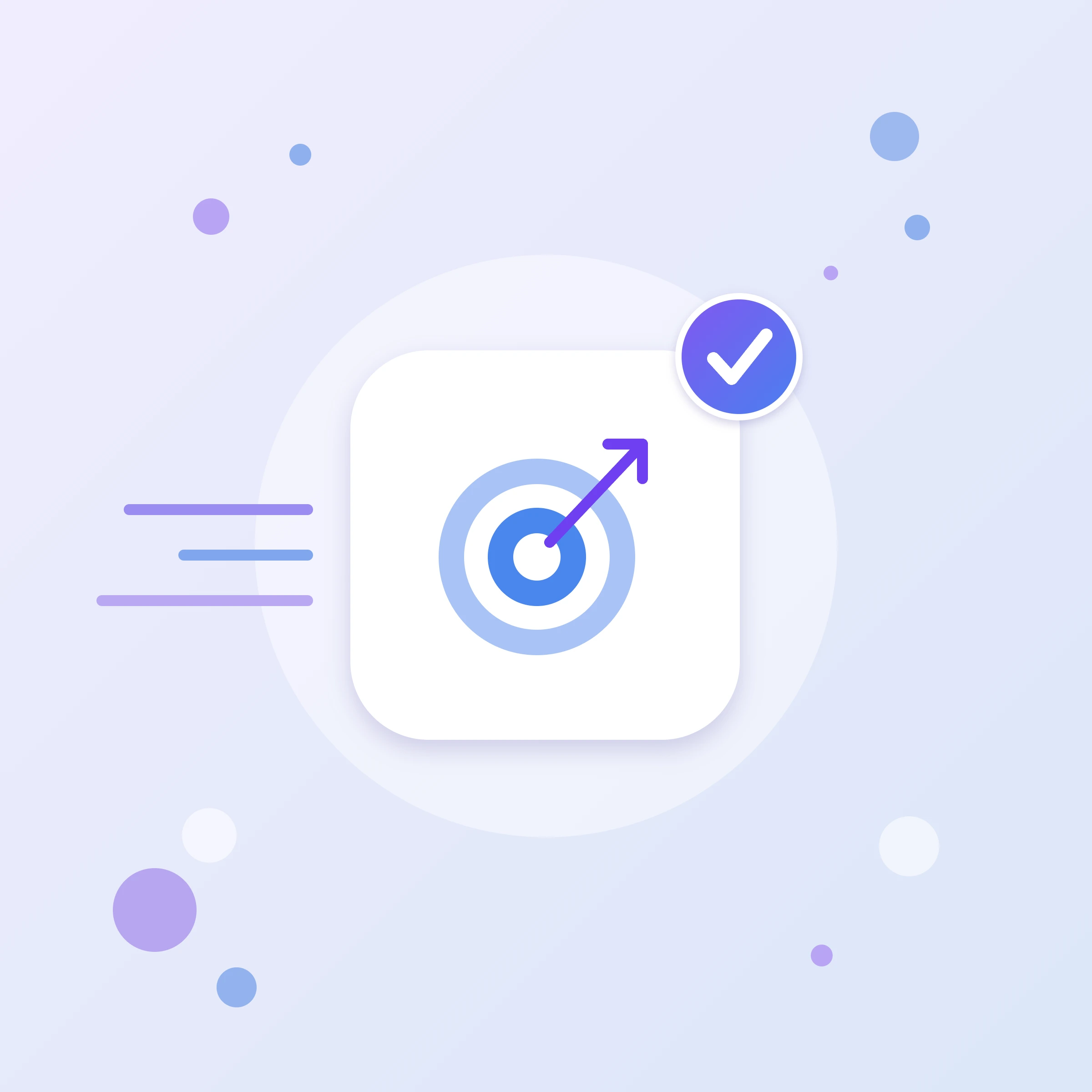 Google Ads setup icon: a target with an arrow, ad campaigns and conversion tracking